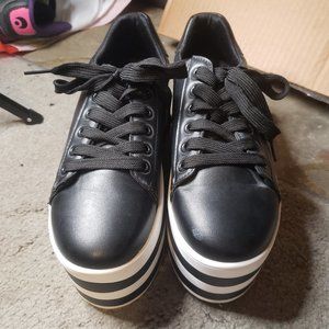 Qupid Striped Platforms